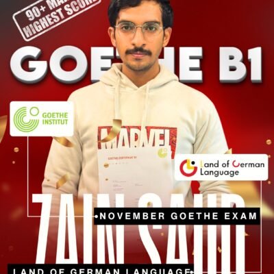 Goethe B1 90+ Marks Case Study – Zain Sajid